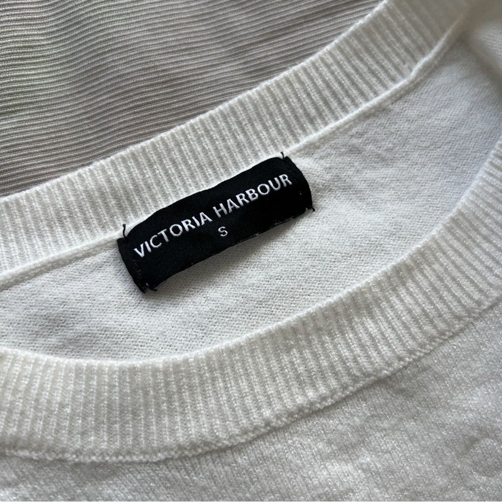 Holiday White Sweater with Festive Sequined Embellishments - Small - Picture 5 of 5